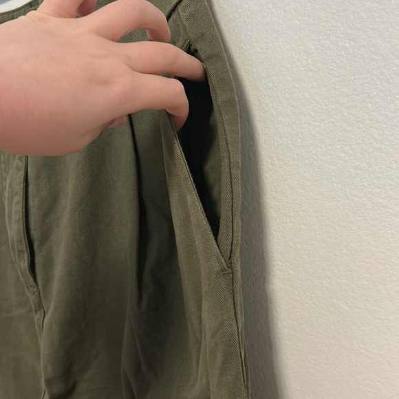 Topshop Green Wide Leg Pants High-Waisted - Picture 3 of 7